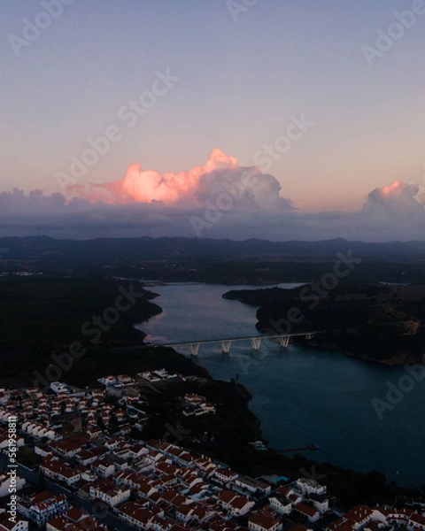 Obraz sunset over the river