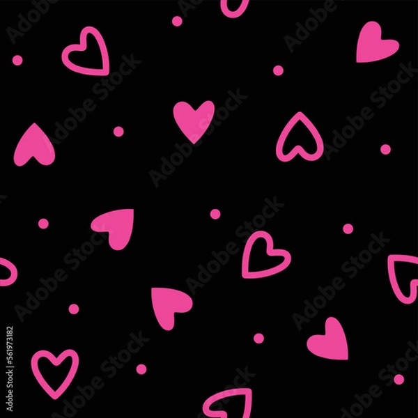 Fototapeta heart vector seamless pattern