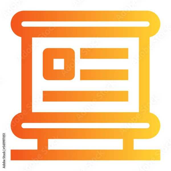 Fototapeta Projector Screen gradient icon