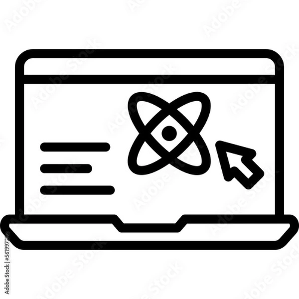 Fototapeta E learning environment, education Vector Icon

