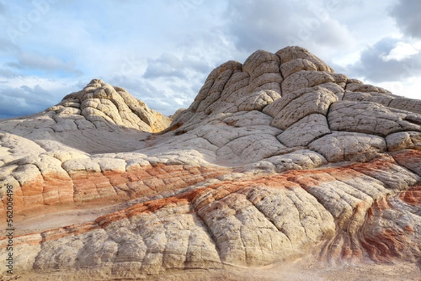 Obraz Amazing shapes and colors of moonlike sandstone formations in White Pocket, Arizona, USA.