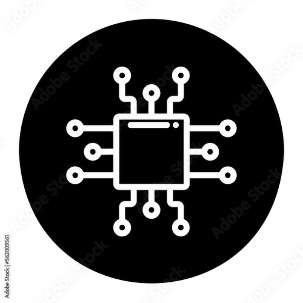 Fototapeta processor icon