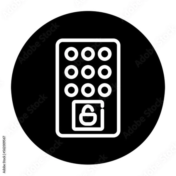 Fototapeta smart lock icon
