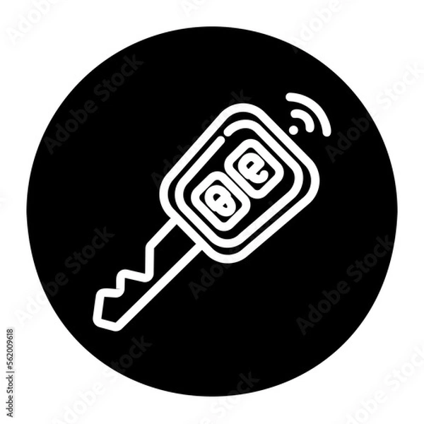 Fototapeta car key icon