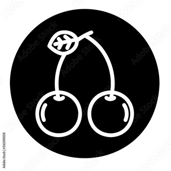 Fototapeta cherry icon