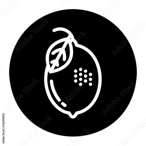 Fototapeta lemon icon