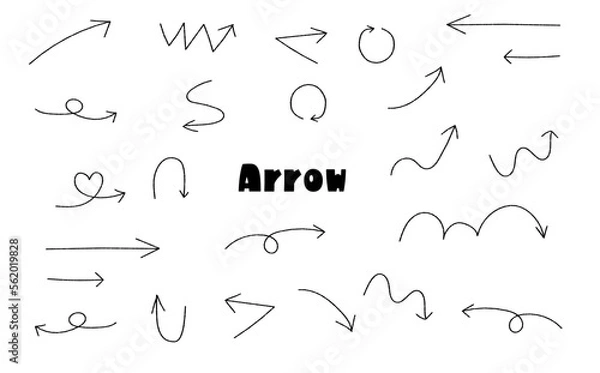 Obraz 手書き風矢印