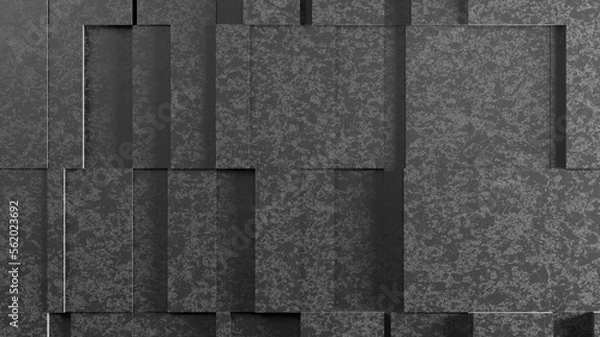 Obraz かっこいいブロックの背景素材。クールなデザインに