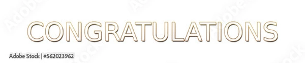 Fototapeta congratulations golden typography banner on transparent background