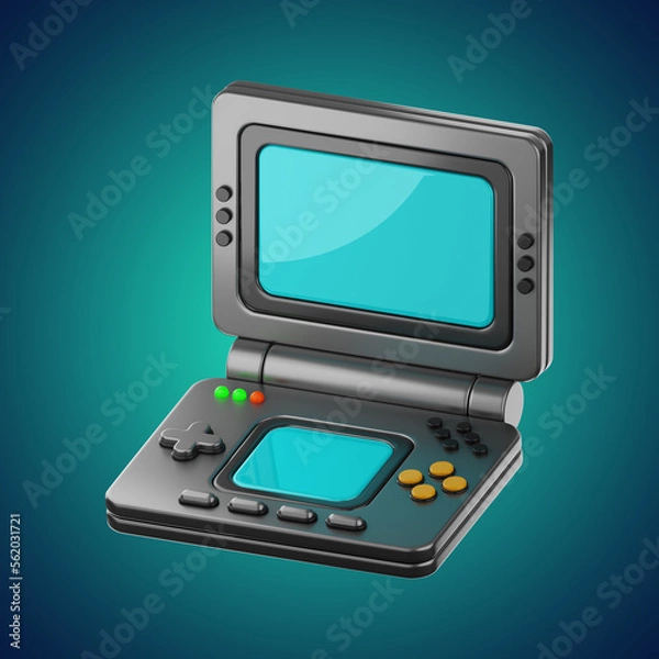 Fototapeta Premium game console icon 3d rendering on isolated background