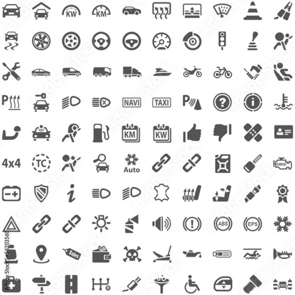 Obraz Webicons - Automobile Technik