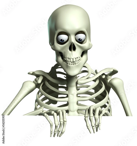 Obraz 3d cartoon skeleton
