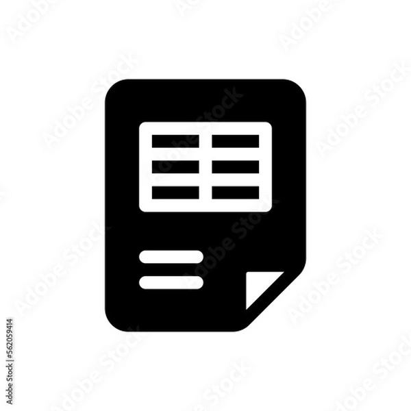 Fototapeta report glyph icon