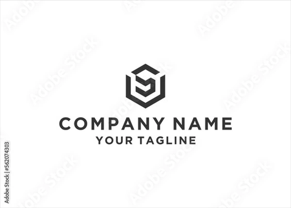 Fototapeta initial Letter US Logo Design Vector	