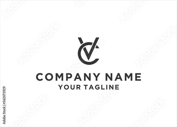 Obraz initial Letter VC Logo Design Vector	
