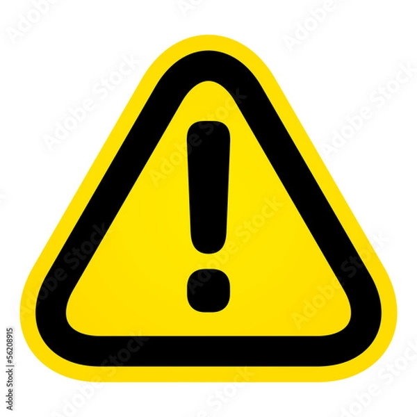 Obraz Hazard warning attention sign