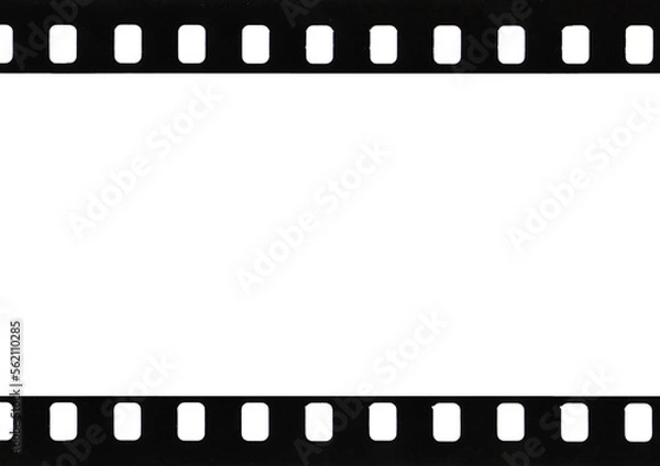 Fototapeta 35mm film strip edge with transparent background (PNG image)