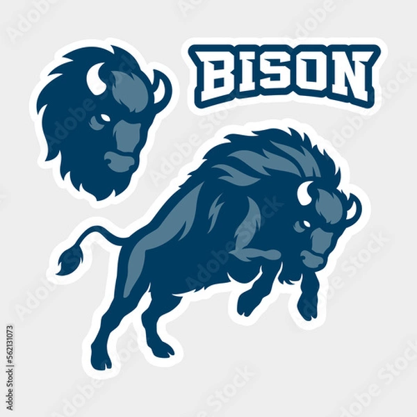 Obraz Bison Mascot Vector Illustration Design