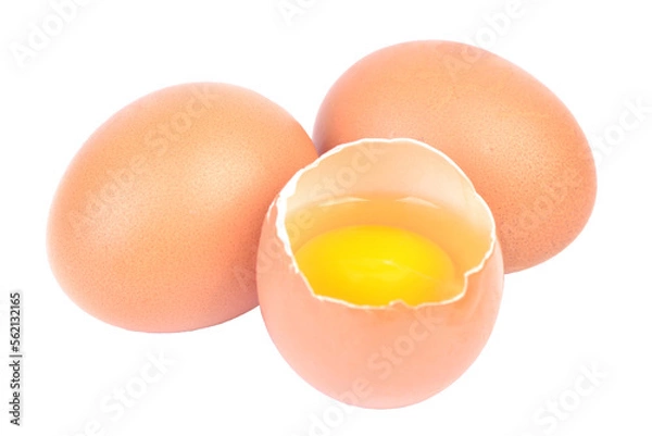 Fototapeta Eggs isolated on white background