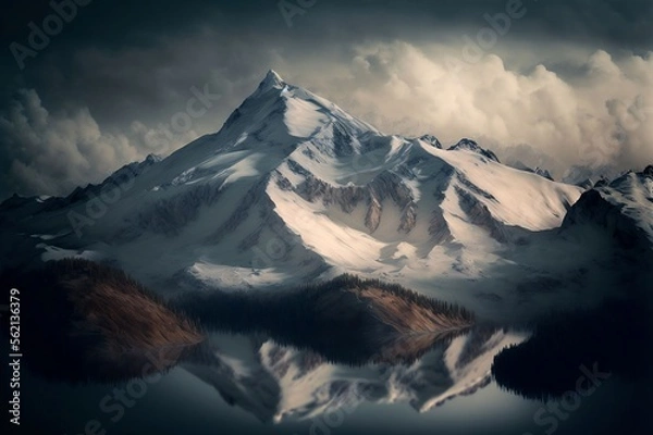 Fototapeta Clouds over high mountains