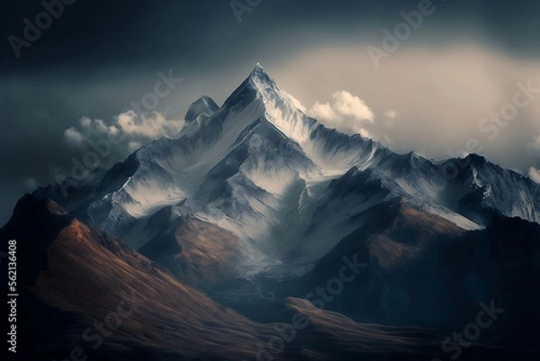 Fototapeta Clouds over high mountains