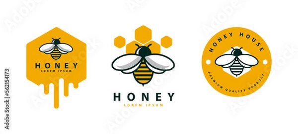 Fototapeta honey logo design