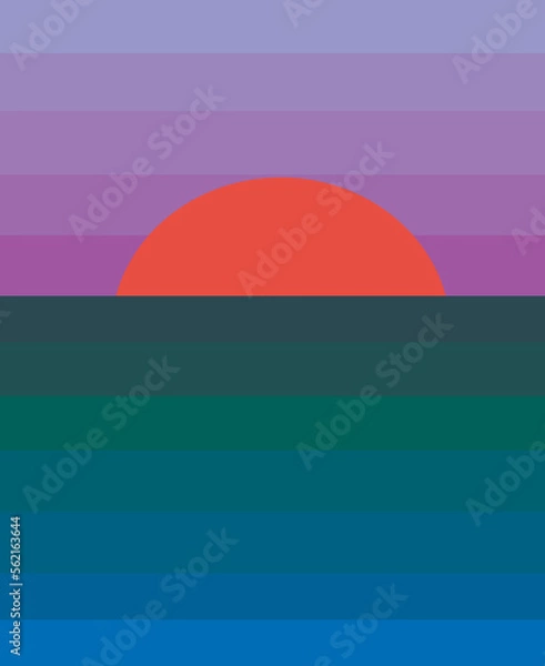 Obraz Abstract sunset over the sea