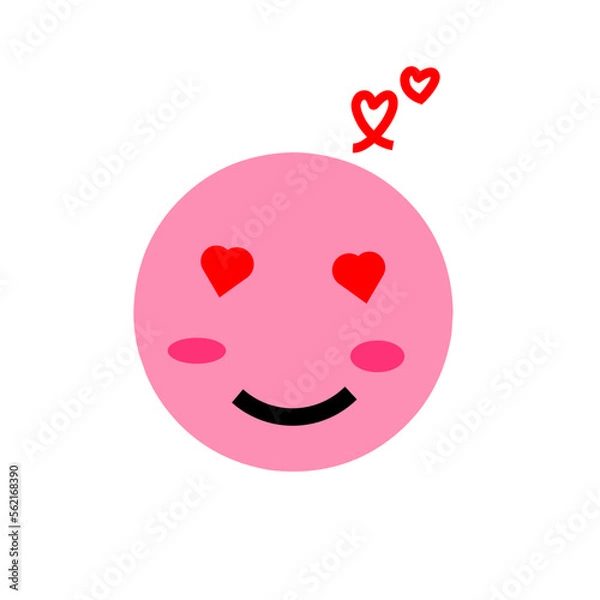 Fototapeta Rounded Comic icon with abstract emotions