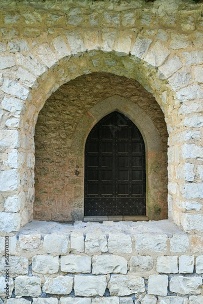 Fototapeta A detail of the cloister of the Fossanova abbey. It is located in Italy in the Lazio region, not far from Rome.