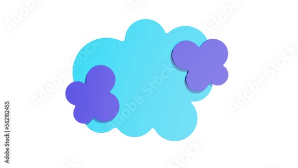 Fototapeta Mock up podium for product presentation golden ring with clouds 3D render illustration on green background