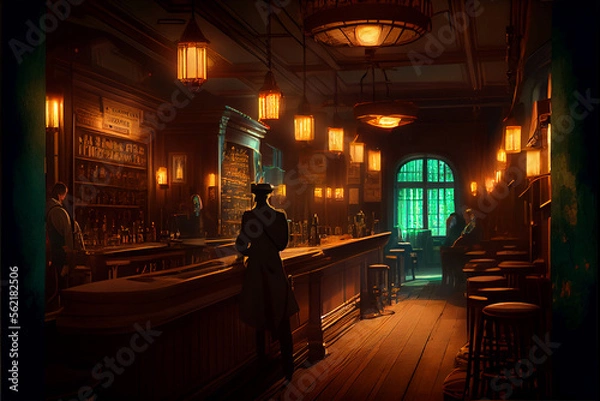 Fototapeta Speakeasy bar