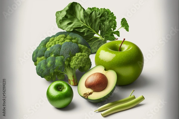 Fototapeta vegetables and fruits generative ai 