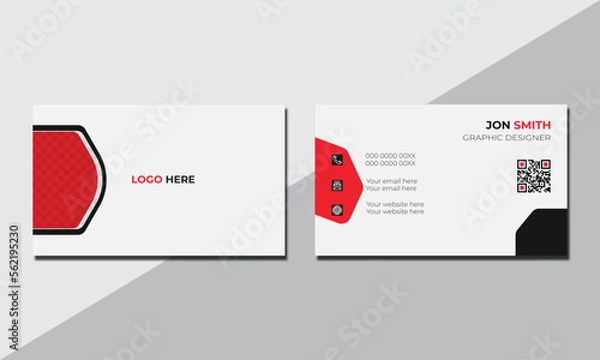 Obraz  Creative minimal unique business card design, Double-sided professional business card design template.