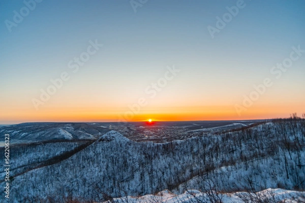Obraz Sunrise in the Zhiguli mountains!