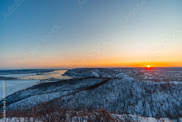 Obraz Sunrise in the Zhiguli mountains!