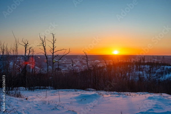 Obraz Sunrise in the Zhiguli mountains!