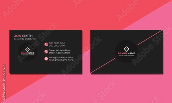 Obraz Creative minimal unique business card design, Professional business card design template.
