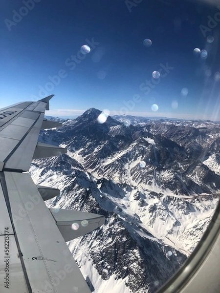 Fototapeta view from airplane window
