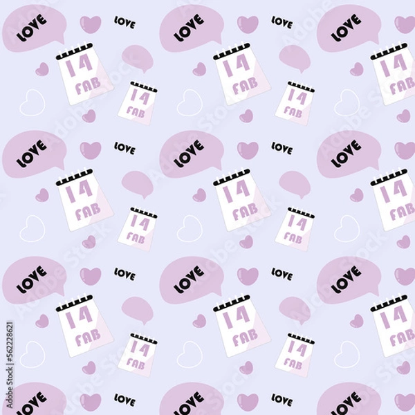 Fototapeta seamless pattern with hearts