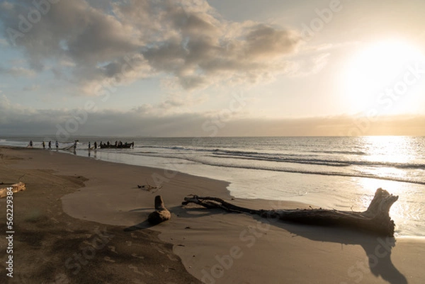 Obraz Landscape on the coast of Barranquilla near the mouth of the Magdalena river at sunset. Colombia.