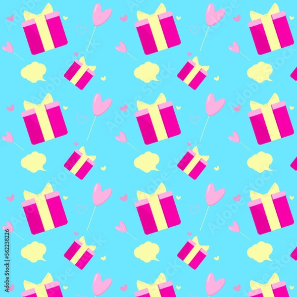 Fototapeta pattern with gift boxes