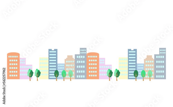 Obraz シンプルな街並み　カラフル