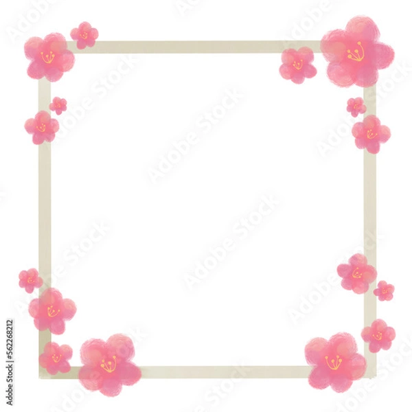 Obraz 梅いっぱい金フレーム