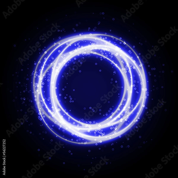 Obraz abstract glowing circles