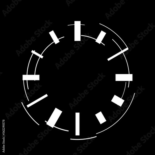 Obraz Circle clock hour ticker minutes dates