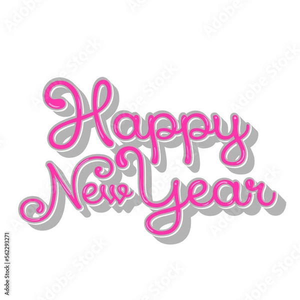 Obraz Pink Flat New Years Lettering