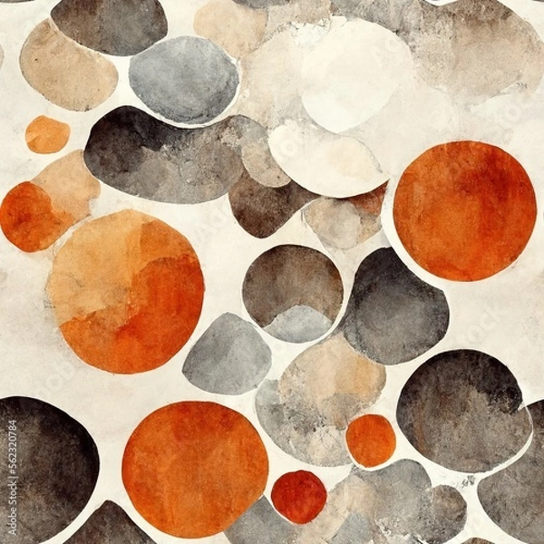 Obraz orange black abstract geometric pattern