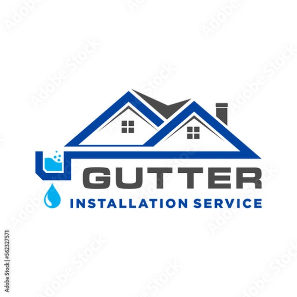 Obraz Illustration graphic vector of gutter installation and repair service logo design 