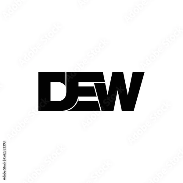Obraz DEW letter monogram logo design vector