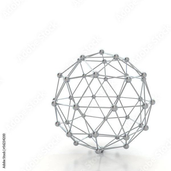 Fototapeta Reflective molecular structure